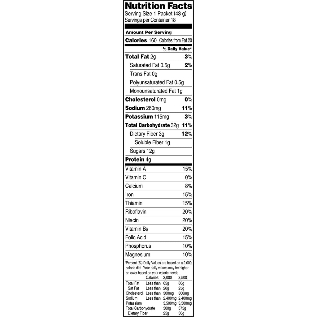 Instant Oatmeal Maple Brown Sugar 18 Count Pack of 4 C792