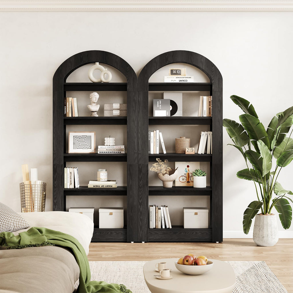5-Tier Arch-Shaped Wooden Bookshelf R633659