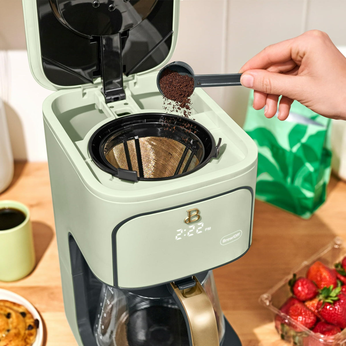 12 Cup Programmable Drip Coffee Maker with Glass Carafe W36760