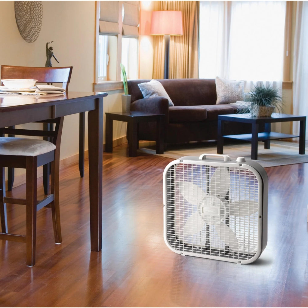20" 3-Speed White Box Fan X876