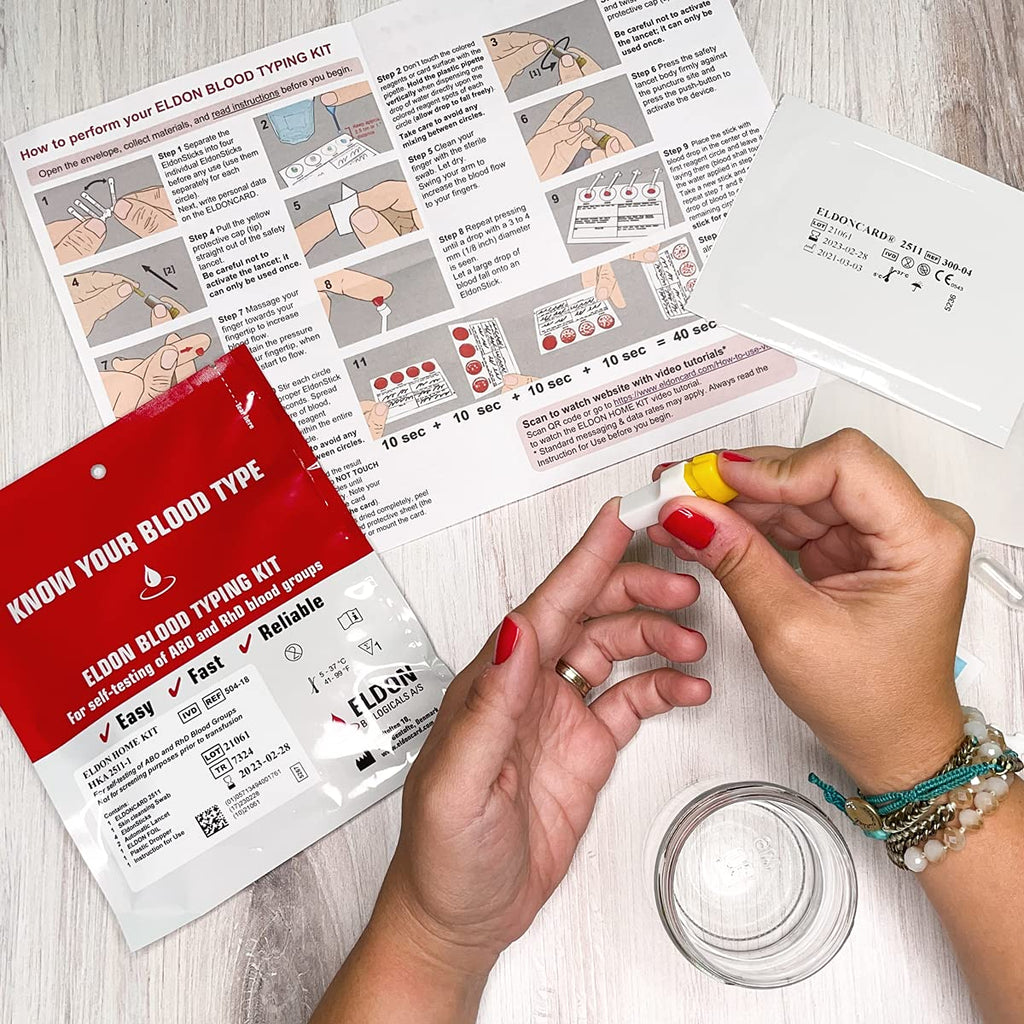 Home Blood Typing Kit 10 Kits F108224