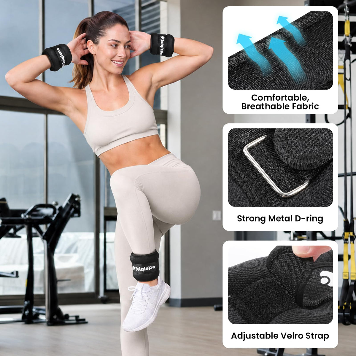 Ankle Weights 1 Pair with Adjustable Straps X49805