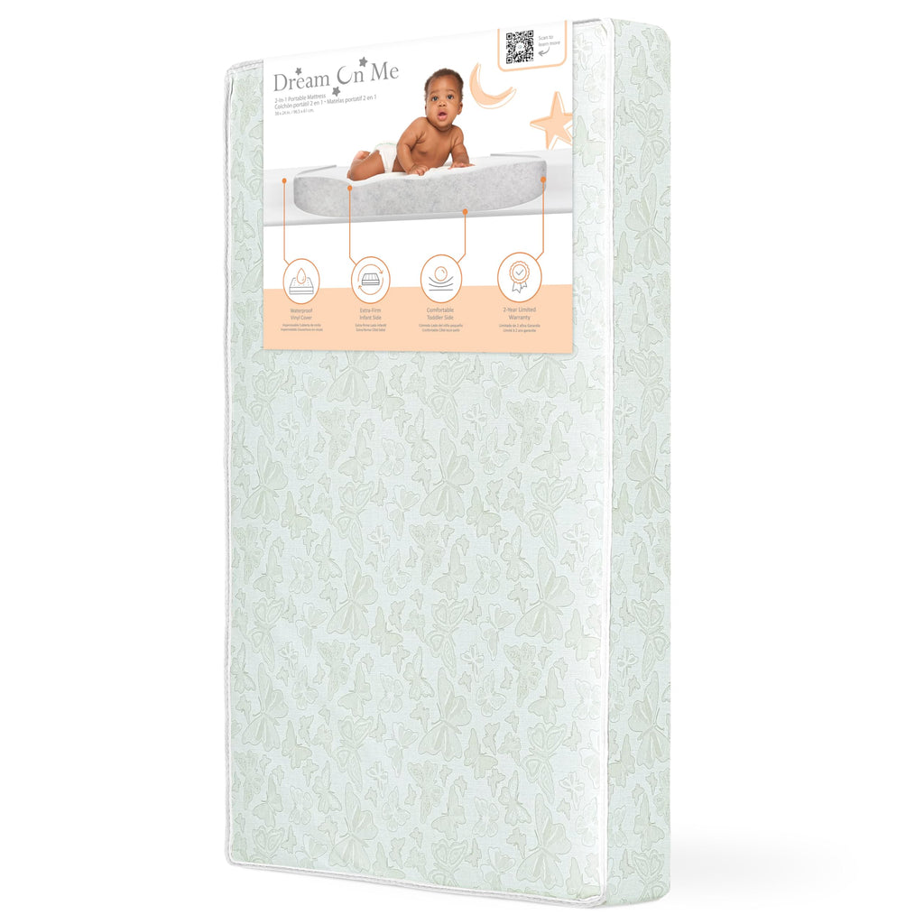 3” Two-Sided Fiber Portable Mini Crib Mattress U1357