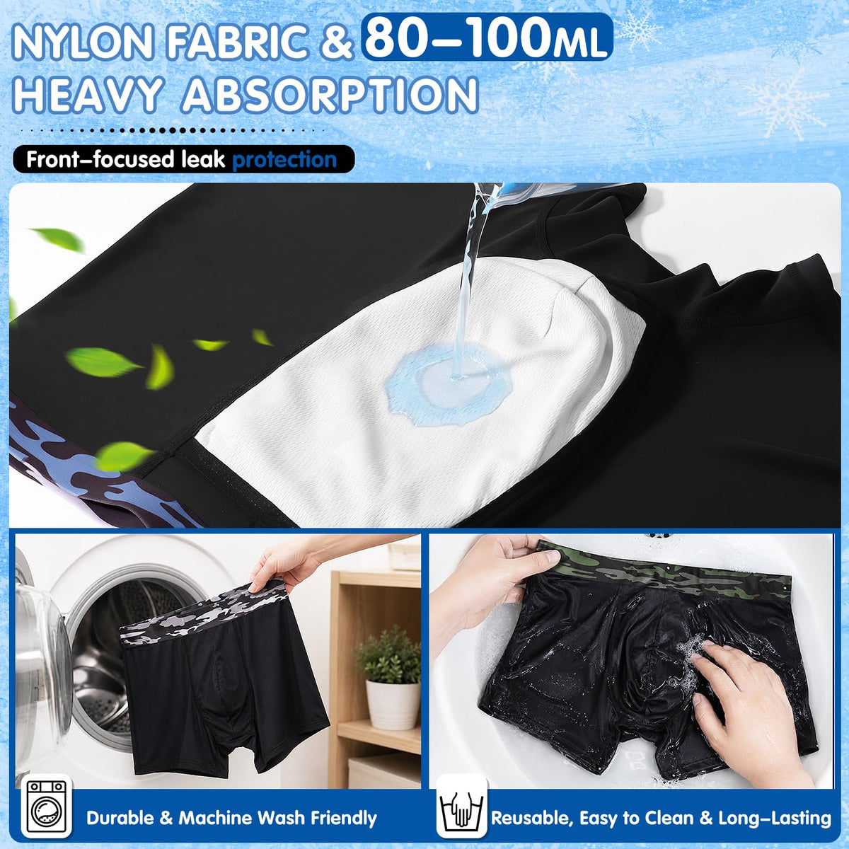 Men's Incontinence Underwear, 3 Pack G842891