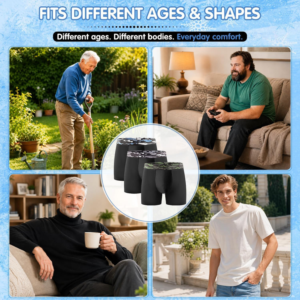 Men's Incontinence Underwear, 3 Pack G842891
