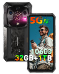 5G AI Rugged Phone, 32GB+1TB/2TB Expansion, 6.67" Dual Screen, 64MP+50MP+50MP Camera, 120W, IP68/IP69K, Android 15 Q2720