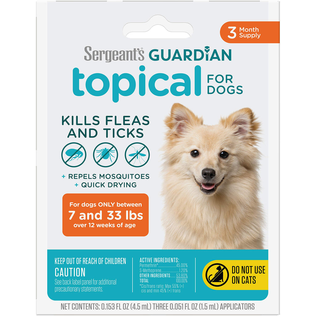 Flea & Tick Topical Dogs 7-33 lbs 3-Month X459