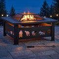 32" Outdoor Wood Burning Fire Pit Table O2763