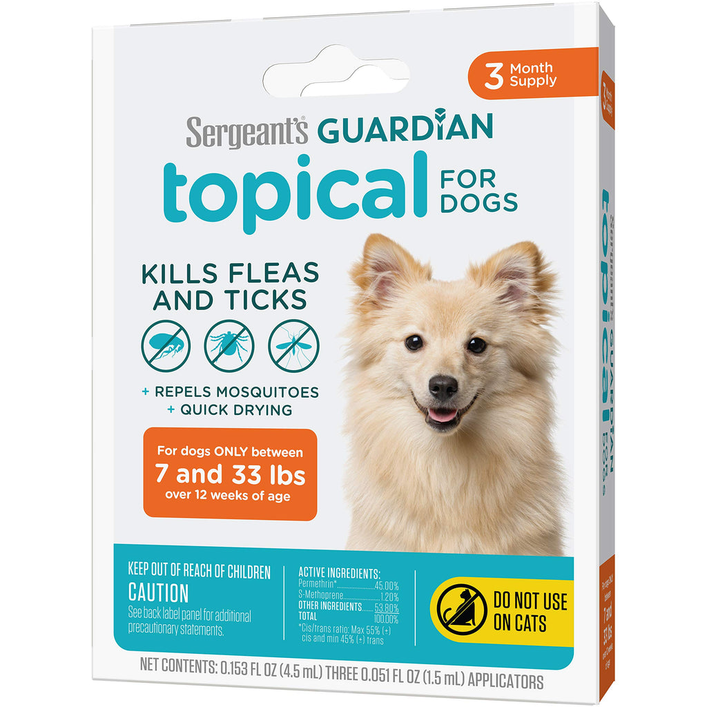 Flea & Tick Topical Dogs 7-33 lbs 3-Month X459