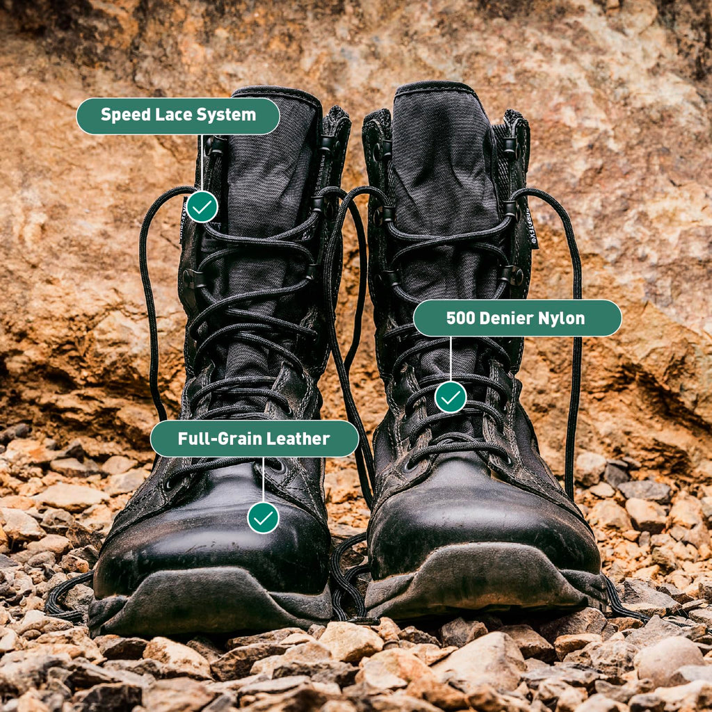 Black Waterproof Tactical Boots G4391