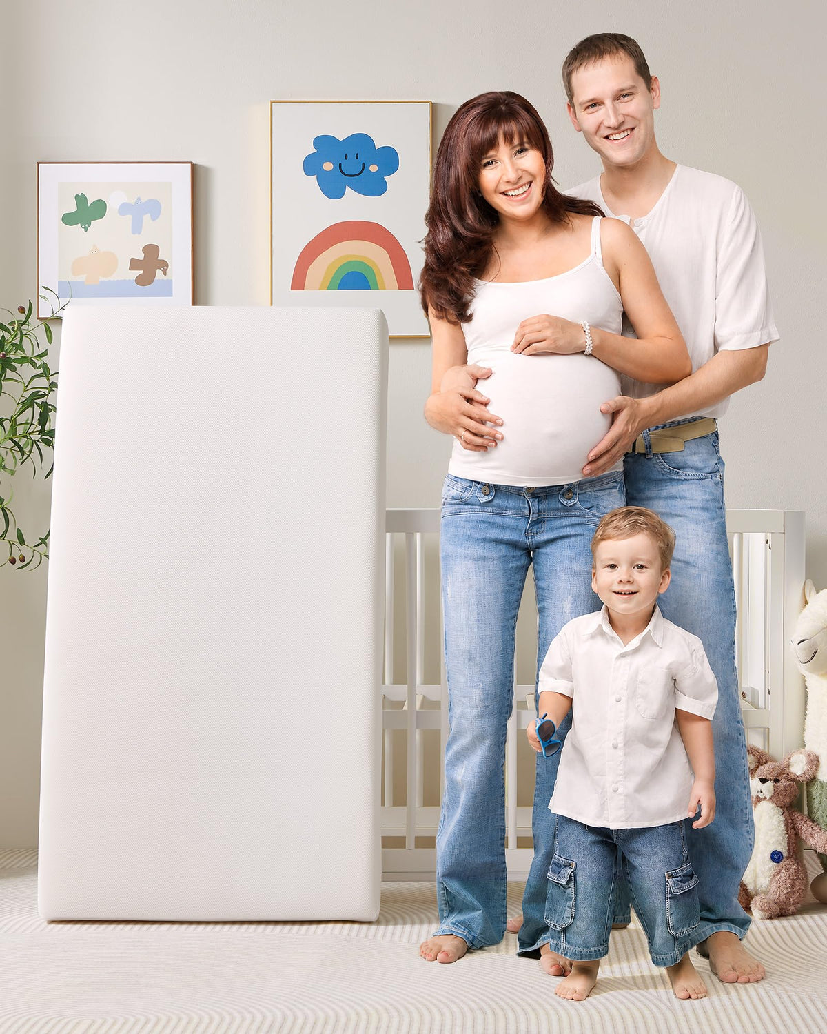 Breathable Standard Full Size Crib Mattress with Waterproof Machine Washable Cover X838