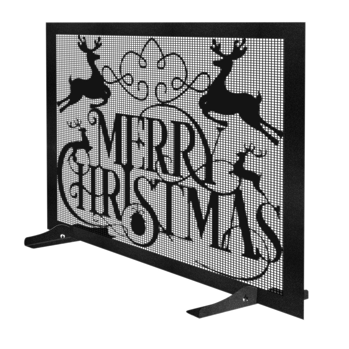 Christmas Fireplace Screen I352
