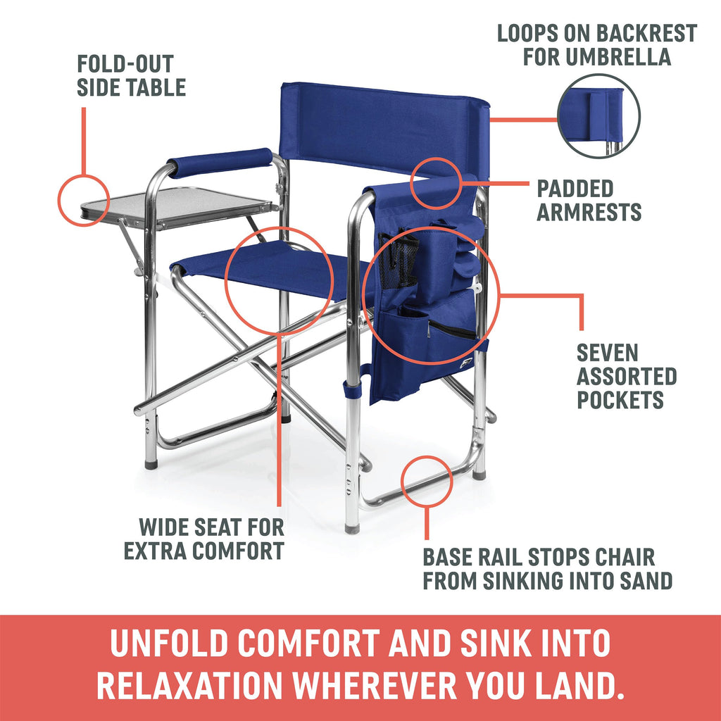 Lightweight Aluminum Folding Outdoor Camping Chair with Side Table P32358