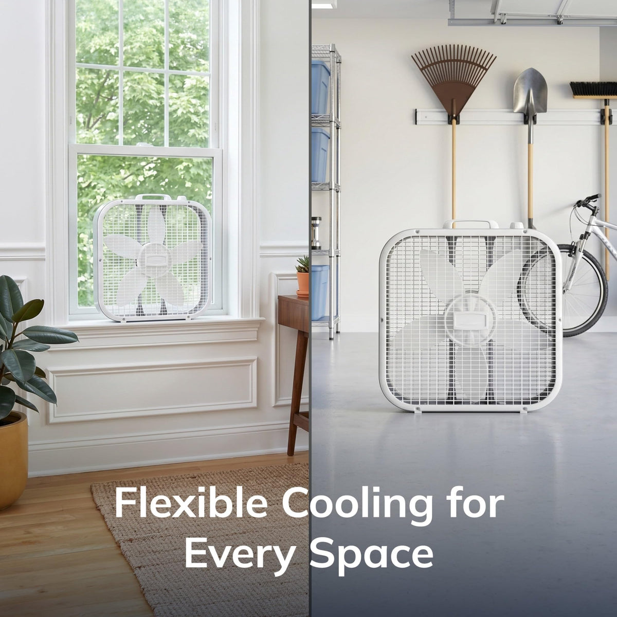 20" 3-Speed White Box Fan X876