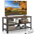 Small 3-Tier TV Stand with Power Outlets and USB Ports D47942