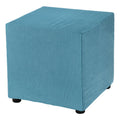 Teal Stretch Polyester Ottoman Cover P451114