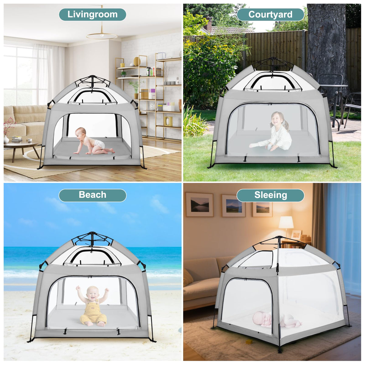 Baby Playpen with Canopy M347058