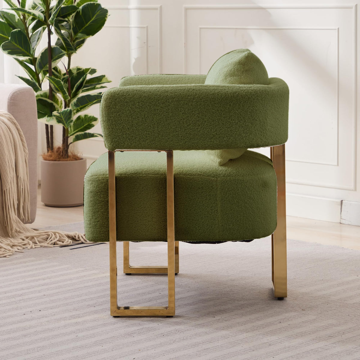 Green Teddy Accent Chair Set of 2 Upholstered Arm Chair R591610