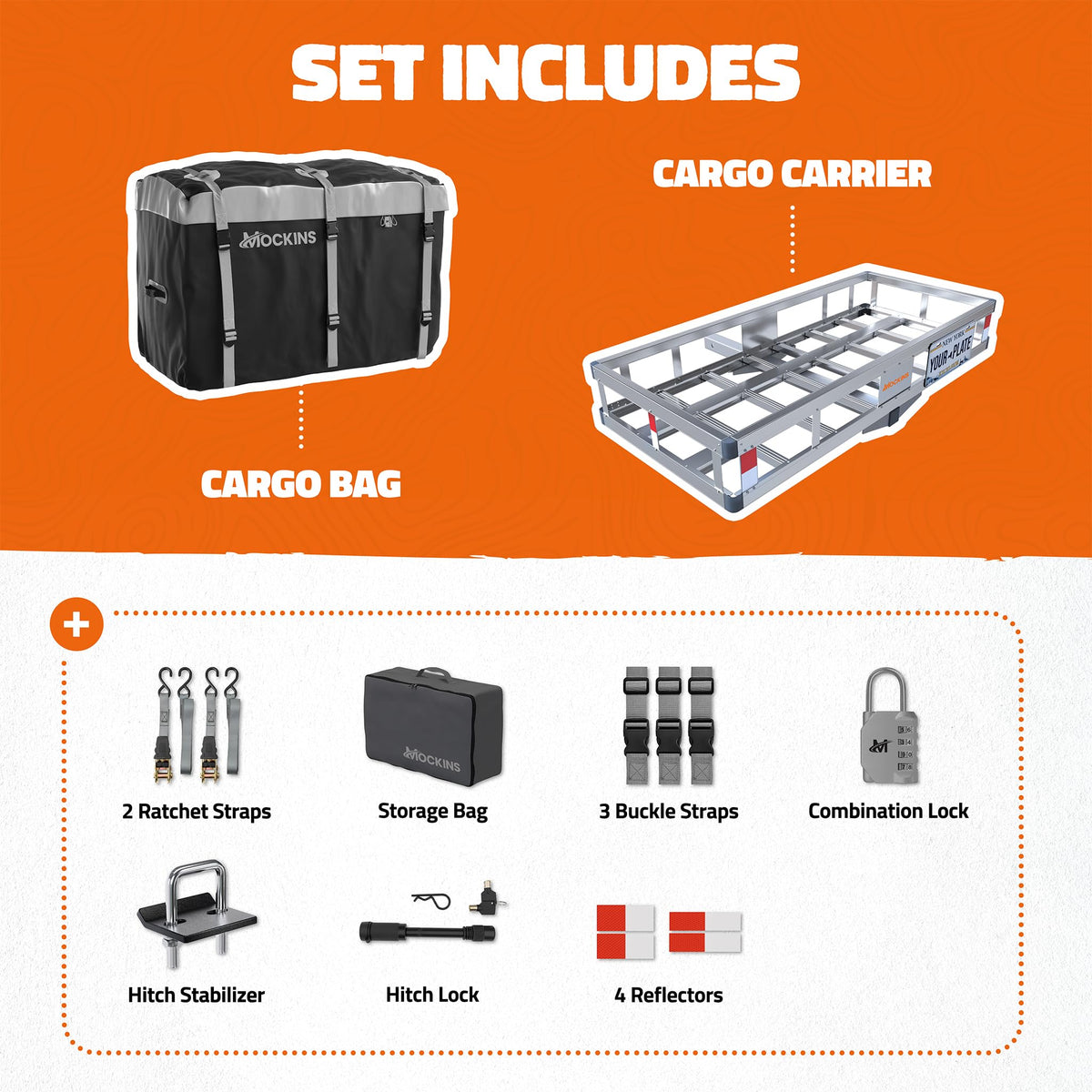 Aluminum Hitch Cargo Carrier & Cargo Bag R7790