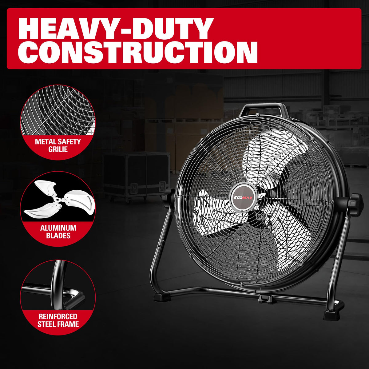 20-Inch 2300 CFM 3-Speed Industrial Drum Fan S465