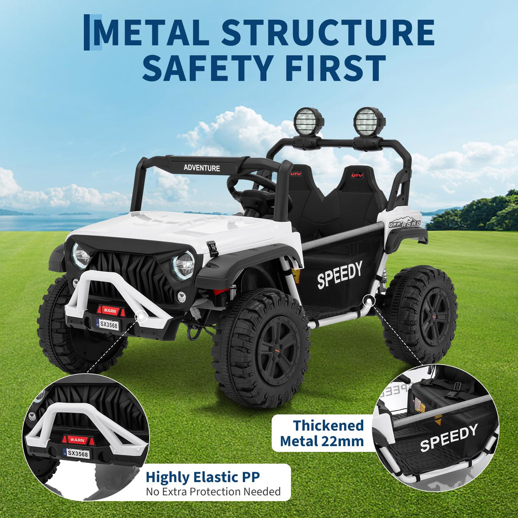 24V 4WD Electric Car 2 Seater UTV with Remote Control B290239