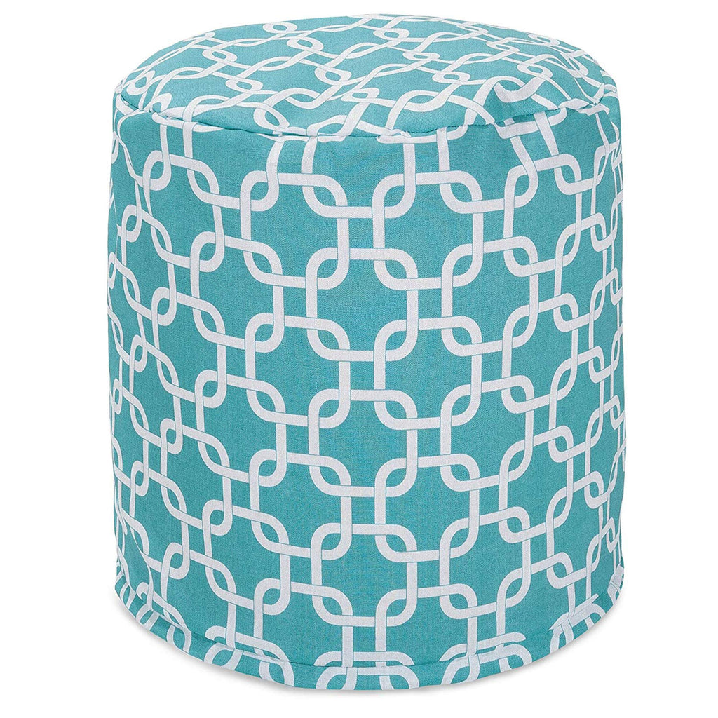 Teal Indoor/Outdoor Bean Bag Ottoman Pouf I842784