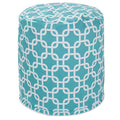 Teal Indoor/Outdoor Bean Bag Ottoman Pouf I842784