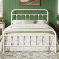 14 Inches Full Size Off White Metal Platform Bed Frame A62057