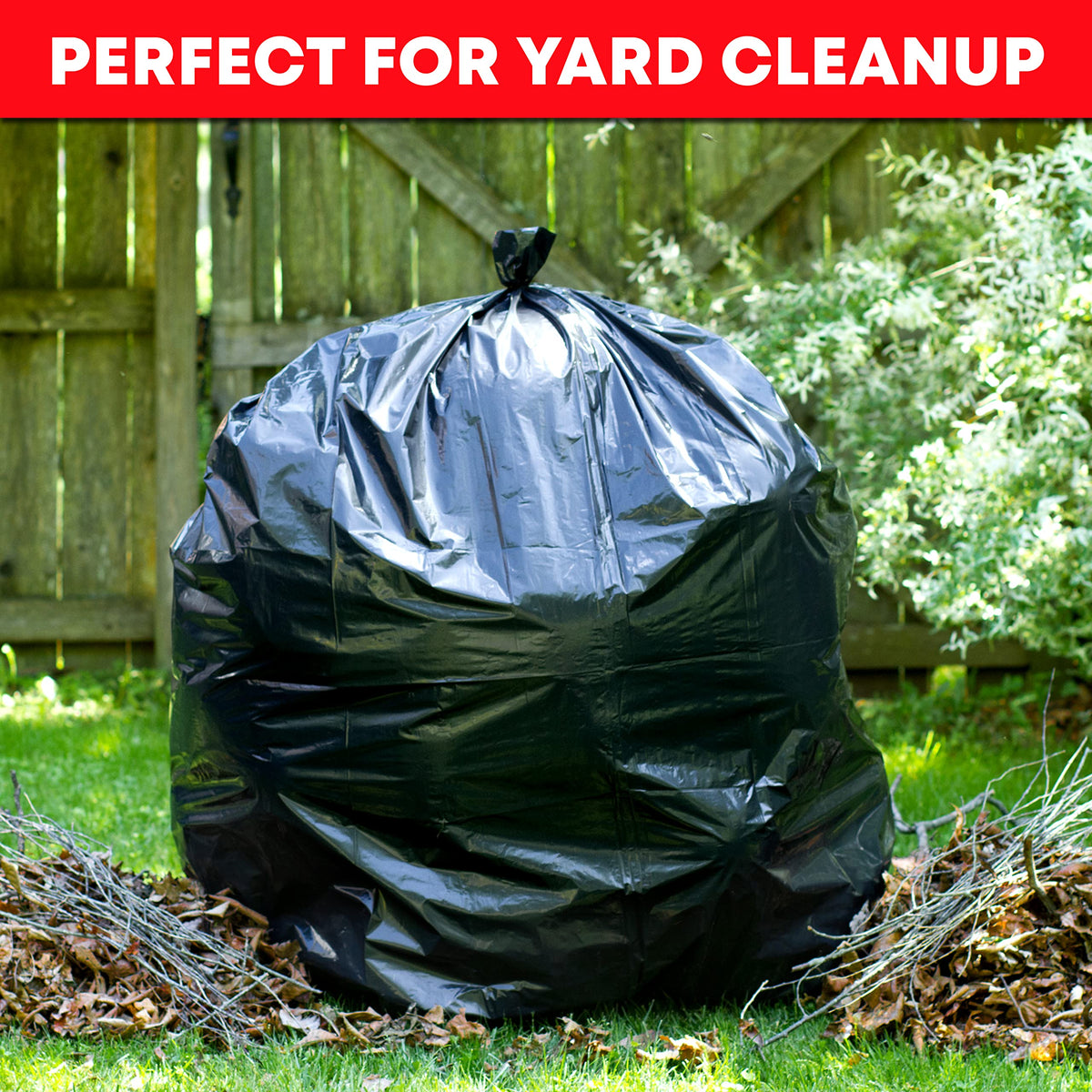 55-60 Gallon Heavy Duty Black Trash Bags 150 Bags T682065