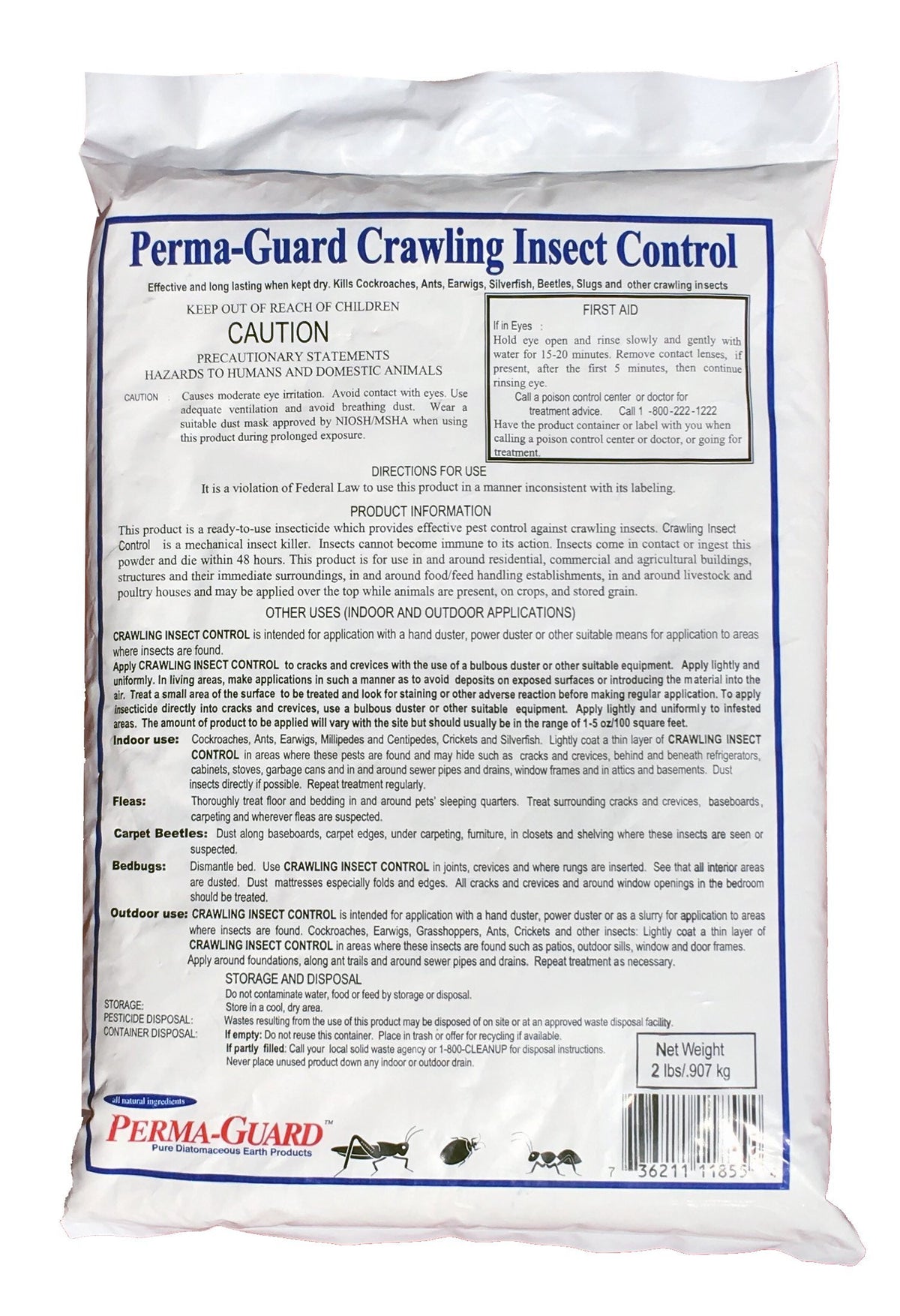 Diatomaceous Earth Powder 2 Pound Bag W8329