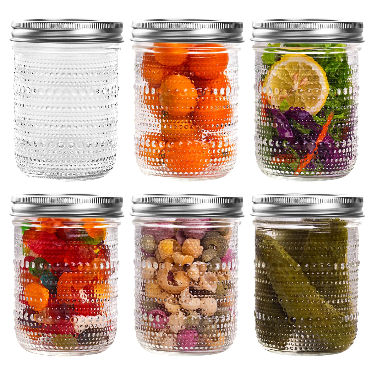 16 Oz Wide Mouth Glass Mason Jars 6 Packs Z871032